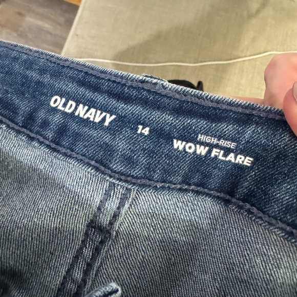 Old Navy High Rise Wow Boot Cut blue Jeans Size 14 - Picture 4 of 8